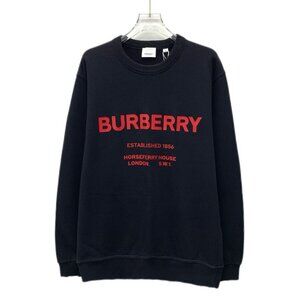 CM0449 Burberry Black Sweatshirt With Red Logo Print Medium